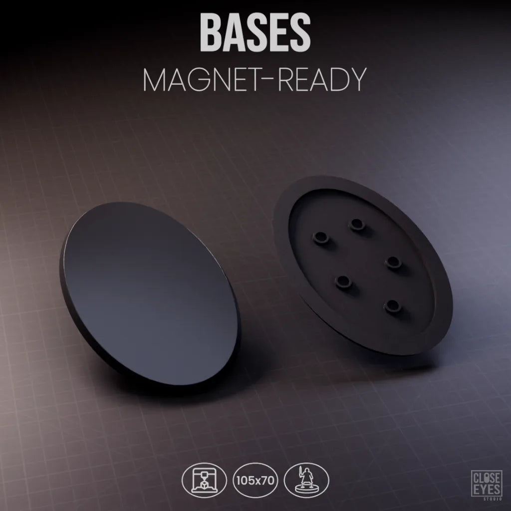 Accessories Bases Oval 105x70mm Magnet Ready