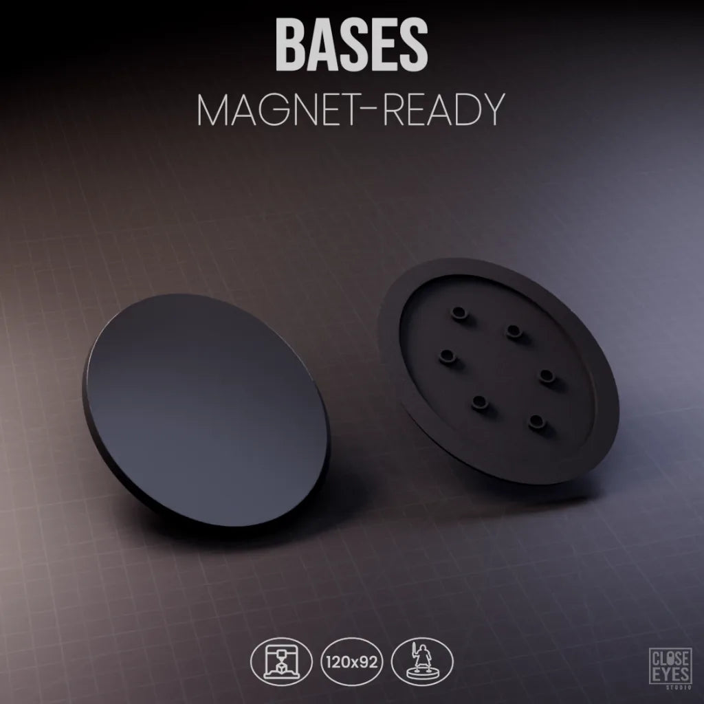 Accessories Bases Oval 120x92mm Magnet Ready