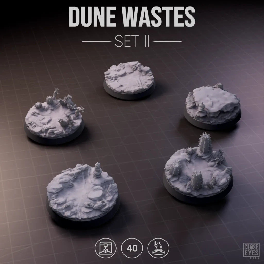 Desert Dune Wastes Round 40mm Set I