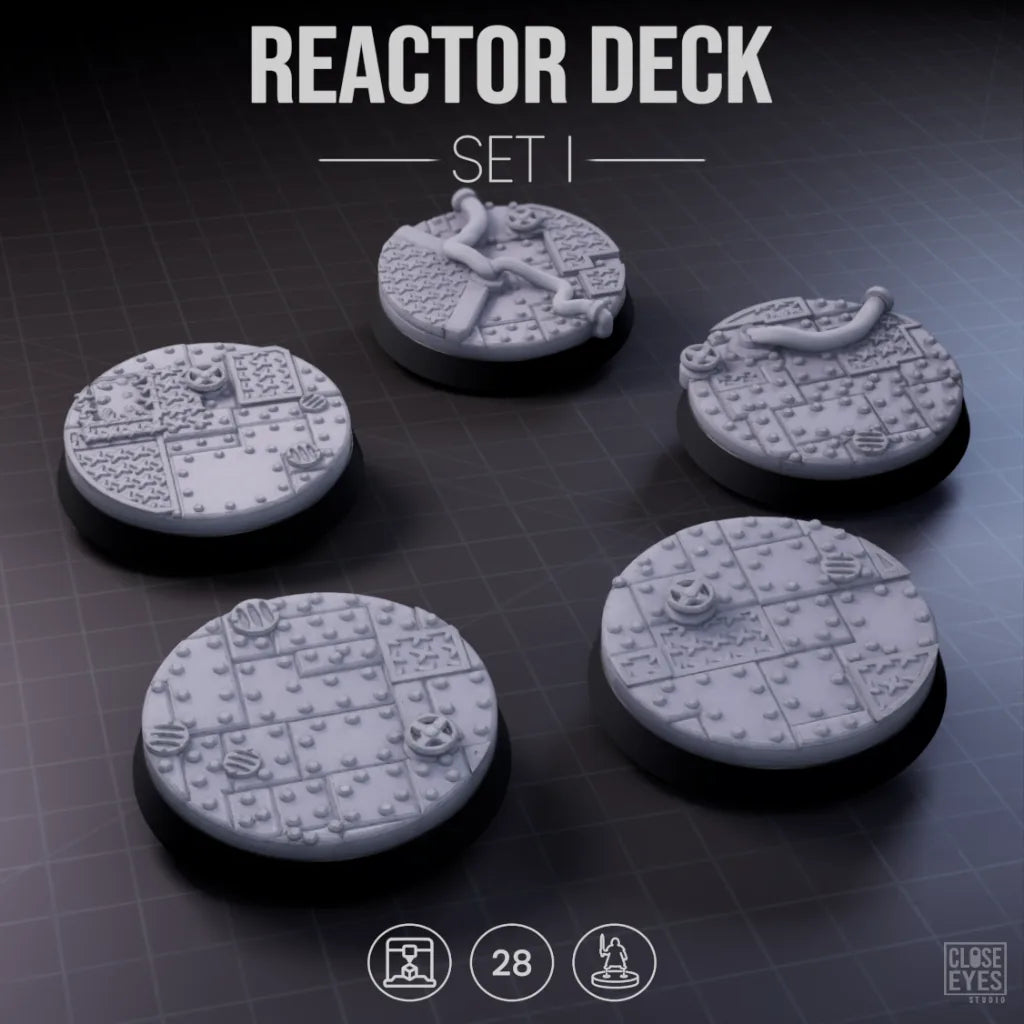 Industrial Reactor Deck Round 28mm Set I