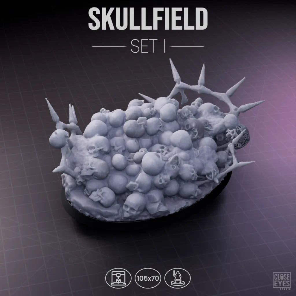 Ossuary Skullfield Oval 105x70mm Set I