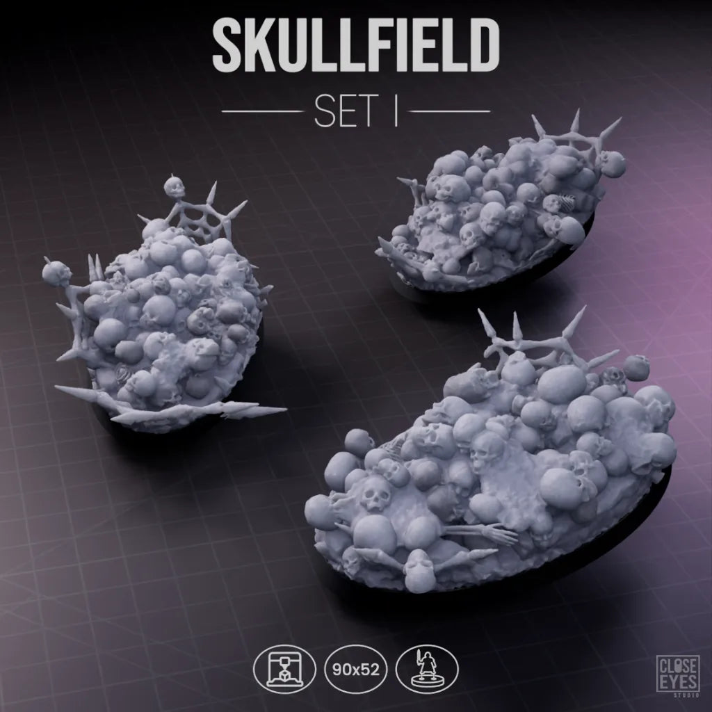 Ossuary Skullfield Oval 90x52mm Set I