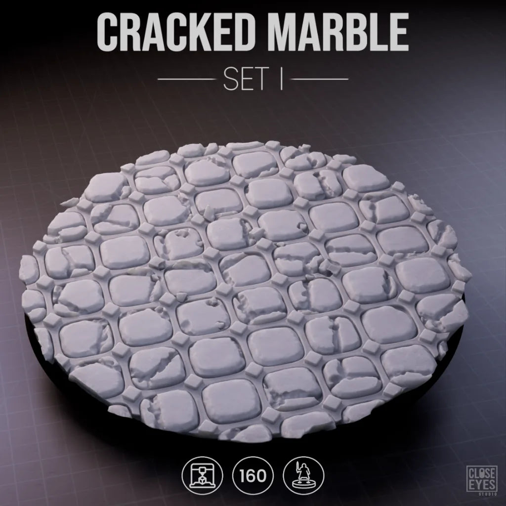 Sacred Stone Cracked Marble Round 160mm Set I