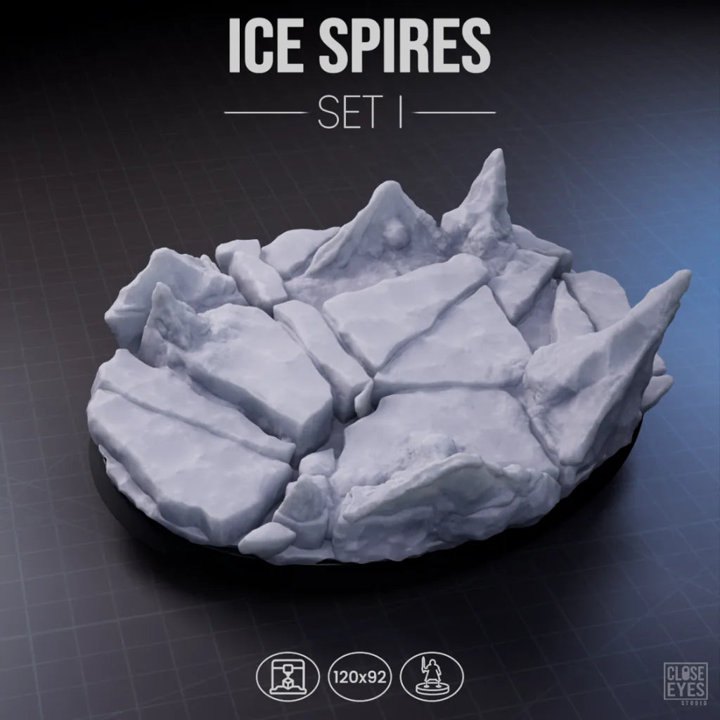 Snow And Ice Ice Spires Oval 120x92mm Set I