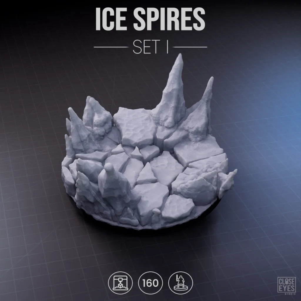 Snow And Ice Ice Spires Round 160mm Set I