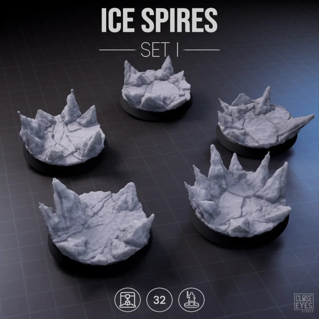 Snow And Ice Ice Spires Round 32mm Set I