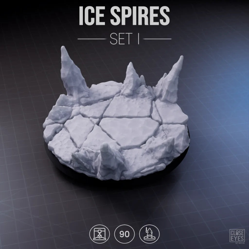 Snow And Ice Ice Spires Round 90mm Set I
