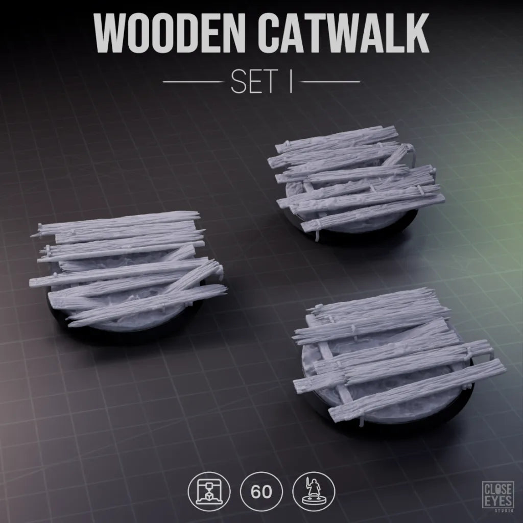 Wooden Structures Wooden Catwalk Round 60mm Set I