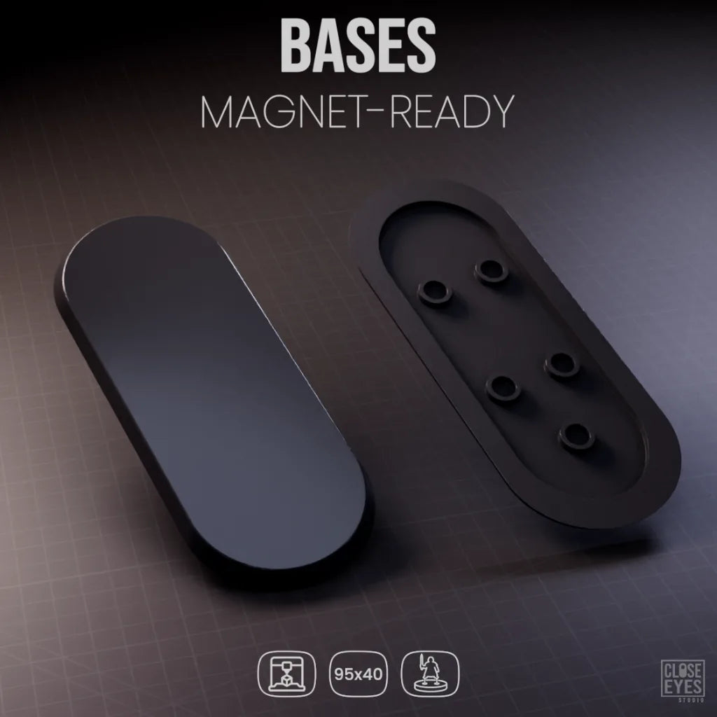 Accessories Bases Elongated 95x40mm Magnet Ready