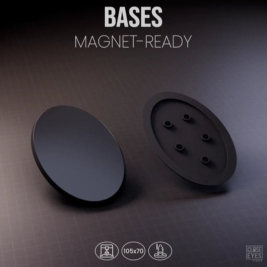 Accessories Bases Oval 105x70mm Magnet Ready
