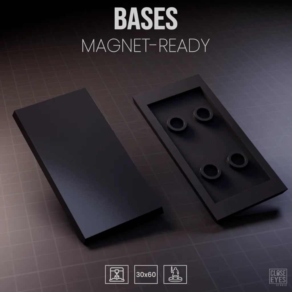 Accessories Bases Rectangular 30x60mm Magnet Ready