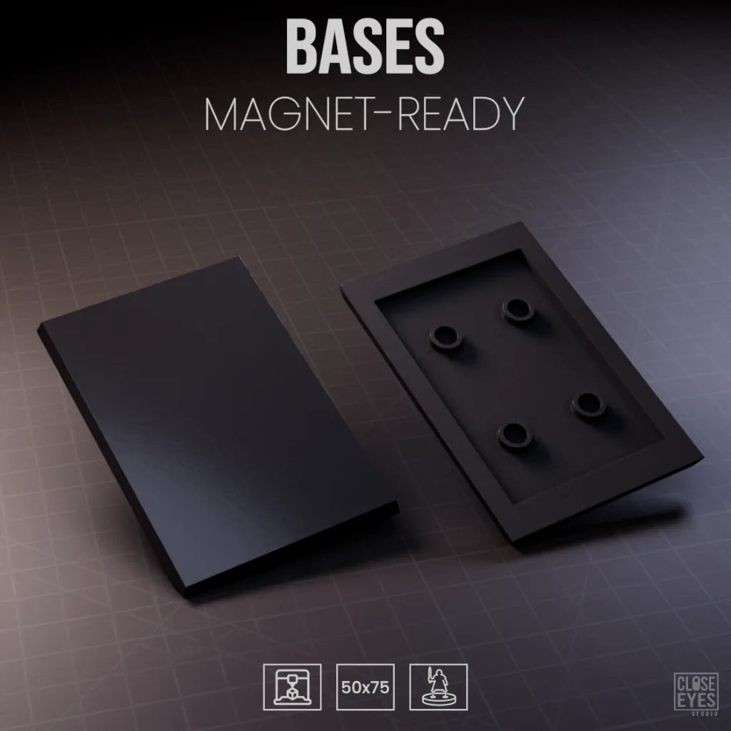 Accessories Bases Rectangular 50x75mm Magnet Ready