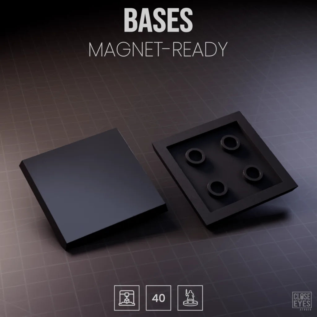 Accessories Bases Square 40mm Magnet Ready