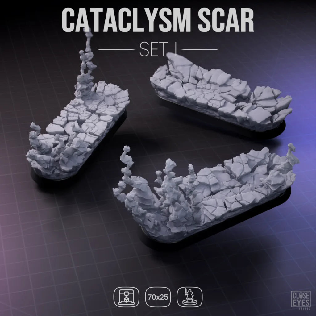 Arcane Cataclysm Scar Elongated 70x25mm Set I