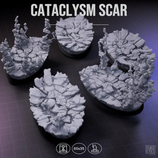 Arcane Cataclysm Scar Oval 60x35mm Set I