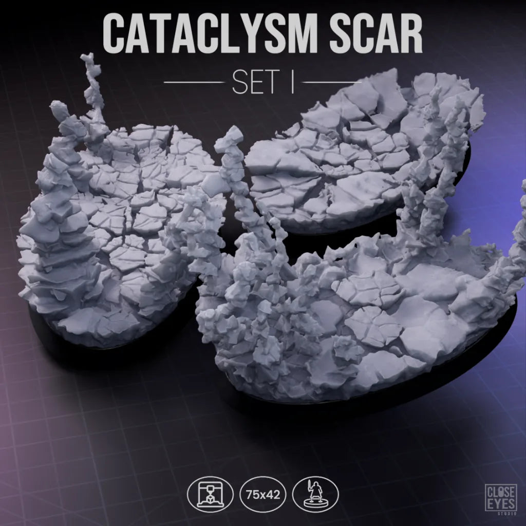 Arcane Cataclysm Scar Oval 75x42mm Set I