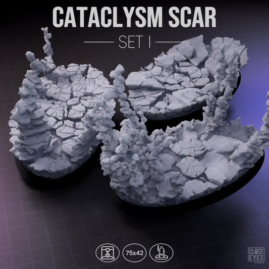 Arcane Cataclysm Scar Oval 75x42mm Set I