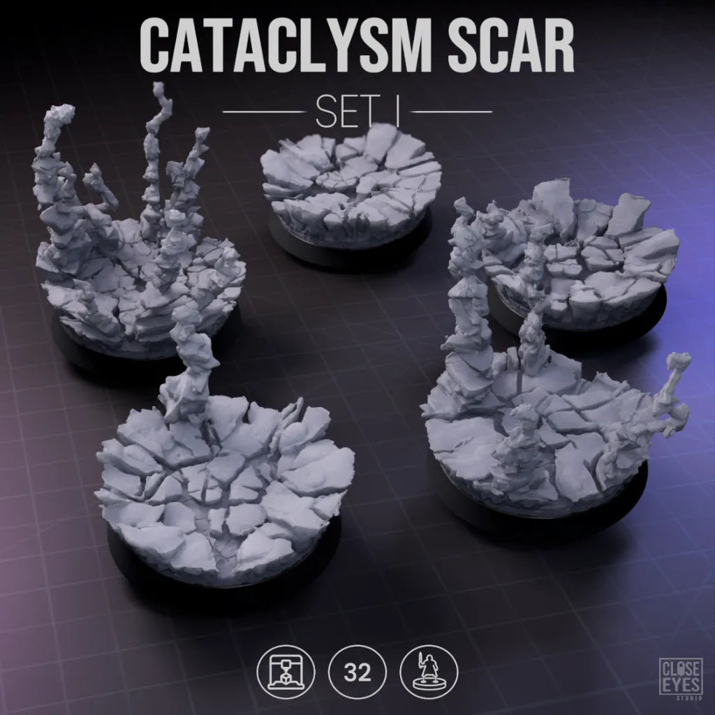 Arcane Cataclysm Scar Round 32mm Set I
