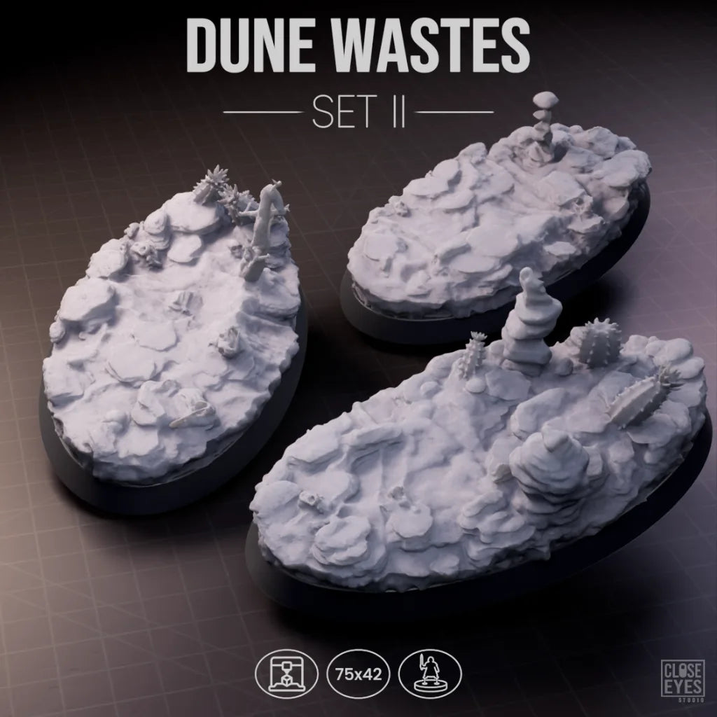 Desert Dune Wastes Oval 75x42mm Set I
