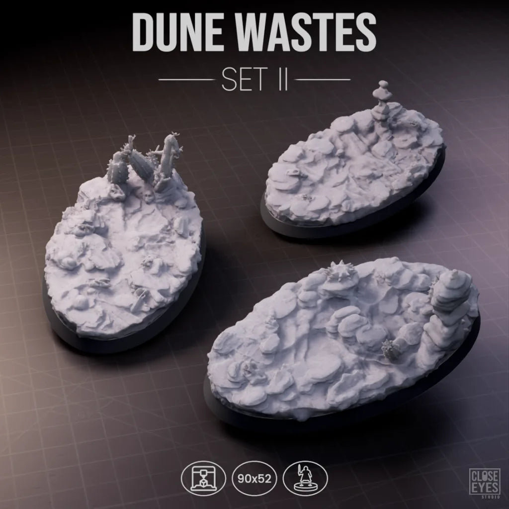 Desert Dune Wastes Oval 90x52mm Set I
