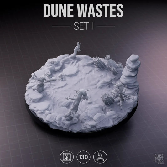 Desert Dune Wastes Round 130mm Set I