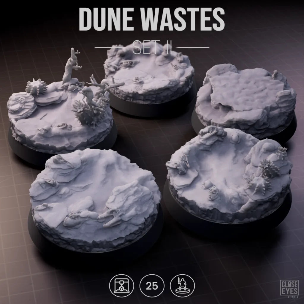 Desert Dune Wastes Round 25mm Set I