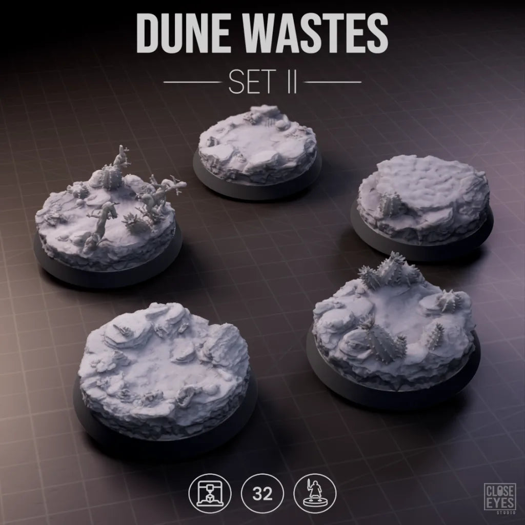 Desert Dune Wastes Round 32mm Set I