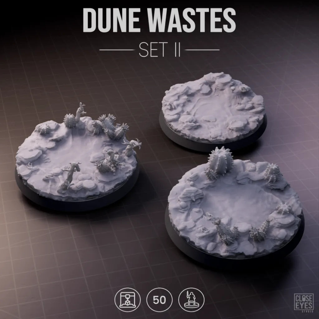 Desert Dune Wastes Round 50mm Set I