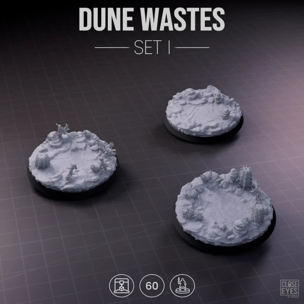 Desert Dune Wastes Round 60mm Set I