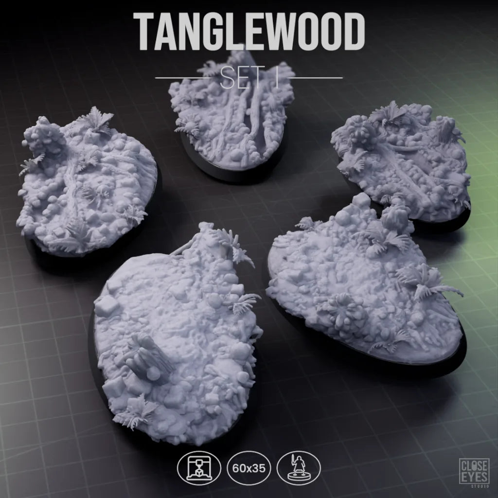 Forest Tanglewood Oval 60x35mm Set I
