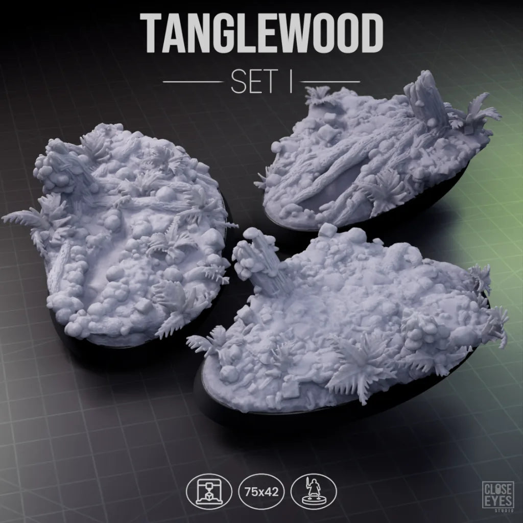 Forest Tanglewood Oval 75x42mm Set I