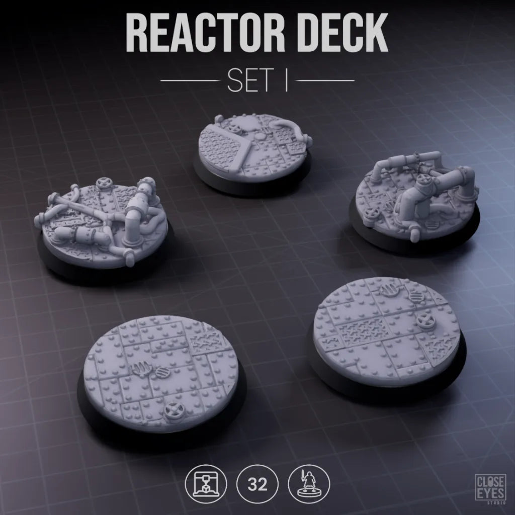 Industrial Reactor Deck Round 32mm Set I
