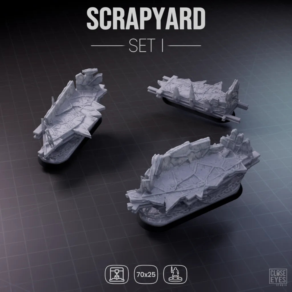Industrial Scrapyard Elongated 70x25mm Set I