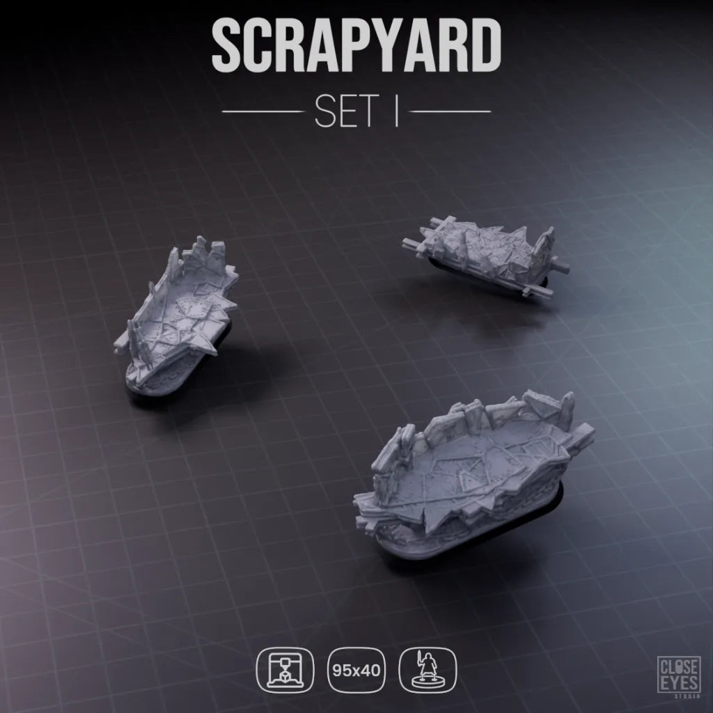 Industrial Scrapyard Elongated 95x40mm Set I