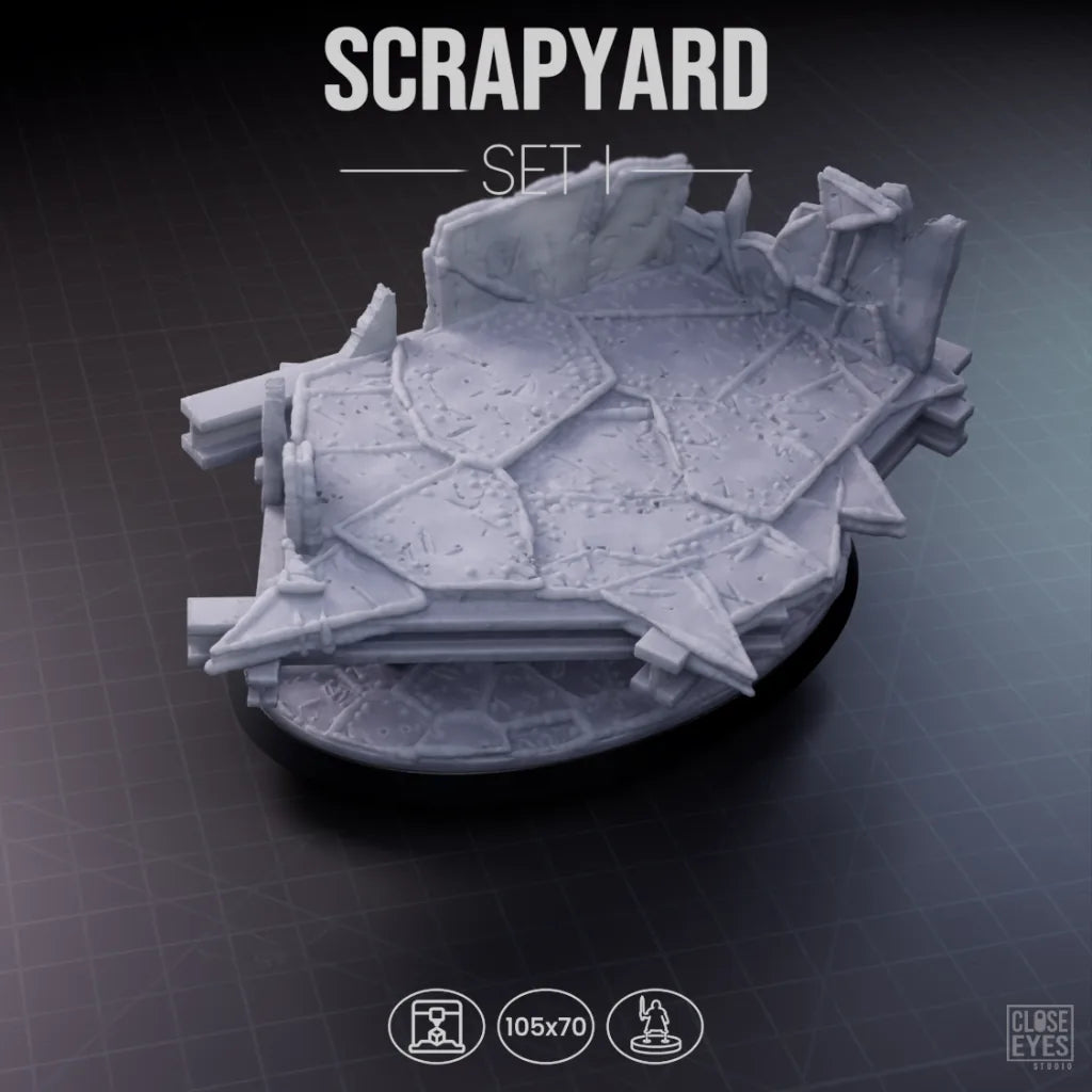 Industrial Scrapyard Oval 105x70mm Set I