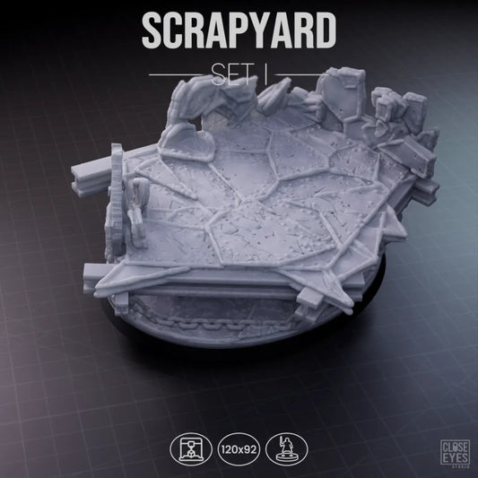 Industrial Scrapyard Oval 120x92mm Set I