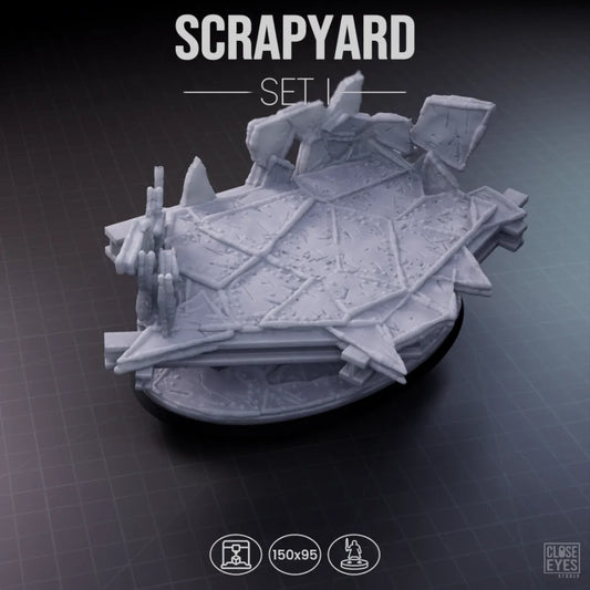 Industrial Scrapyard Oval 150x95mm Set I