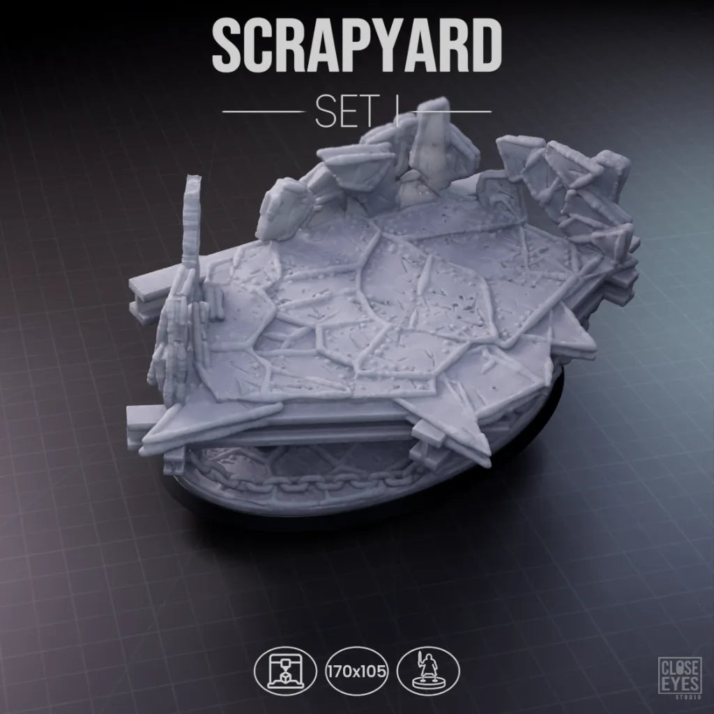 Industrial Scrapyard Oval 170x105mm Set I