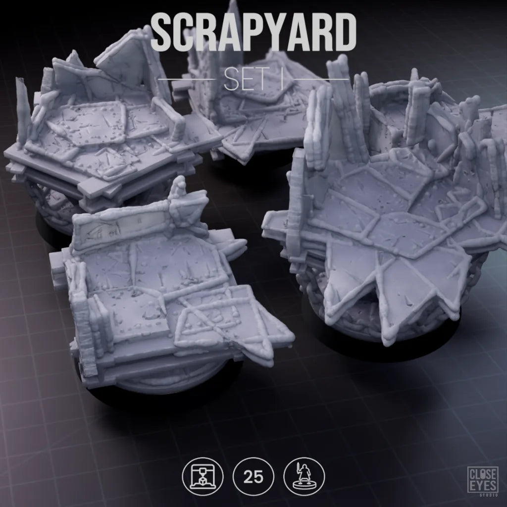 Industrial Scrapyard Round 25mm Set I
