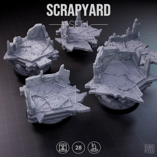 Industrial Scrapyard Round 28mm Set I