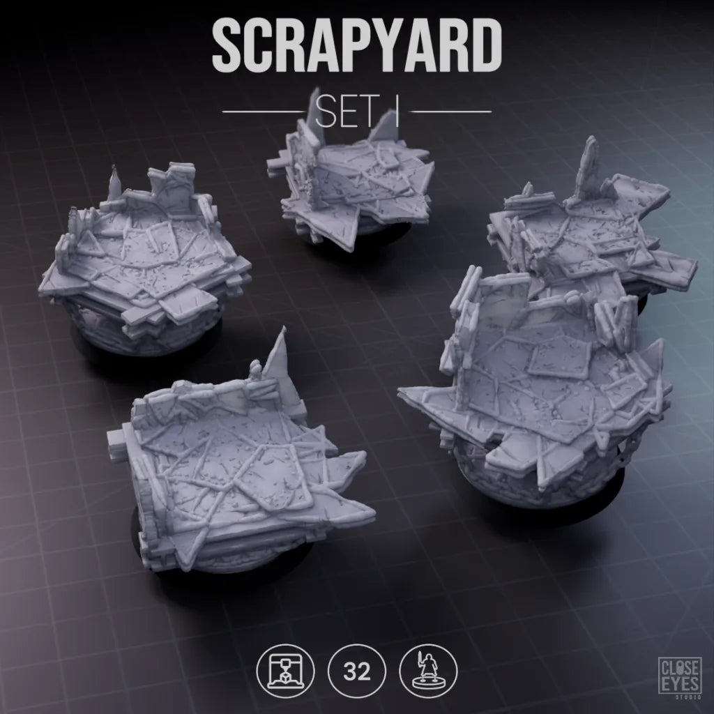 Industrial Scrapyard Round 32mm Set I