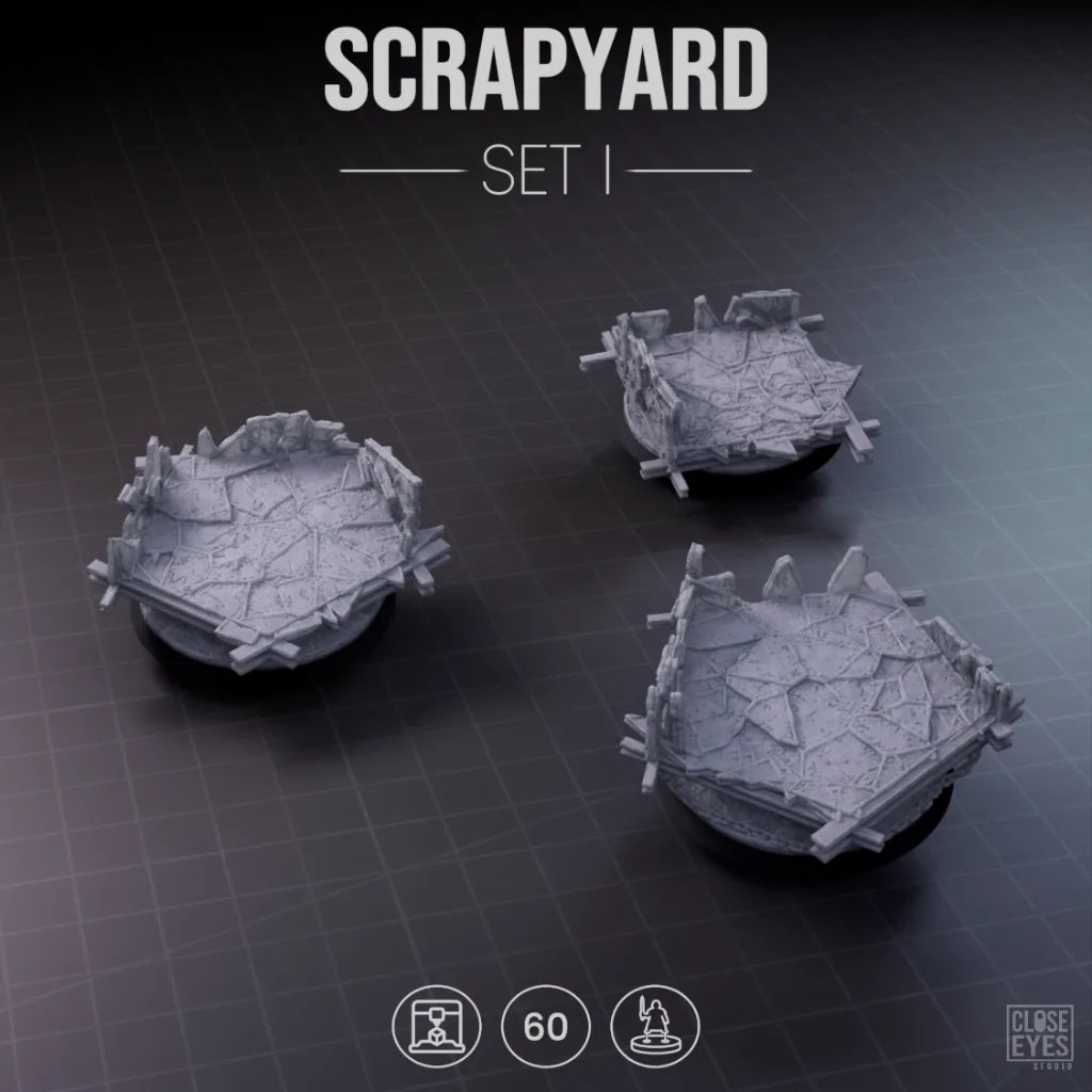Industrial Scrapyard Round 60mm Set I
