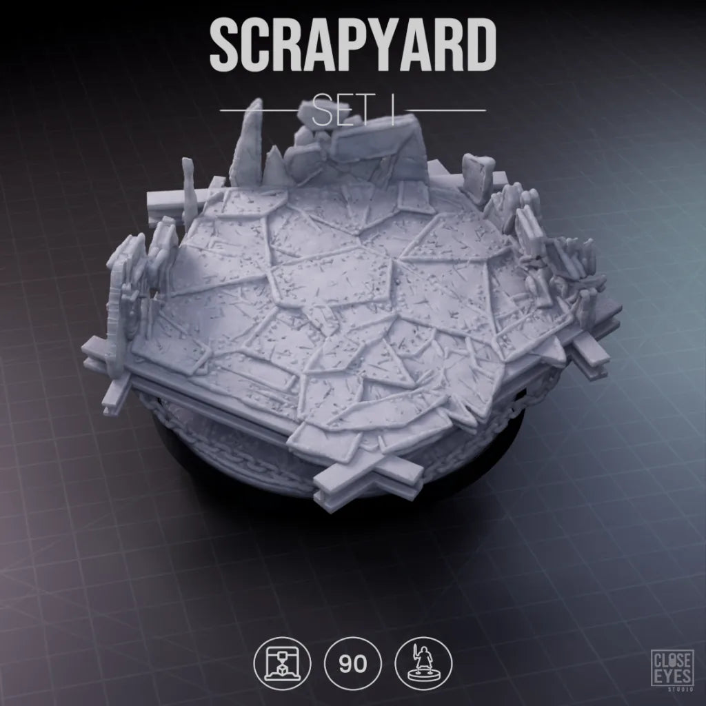 Industrial Scrapyard Round 90mm Set I
