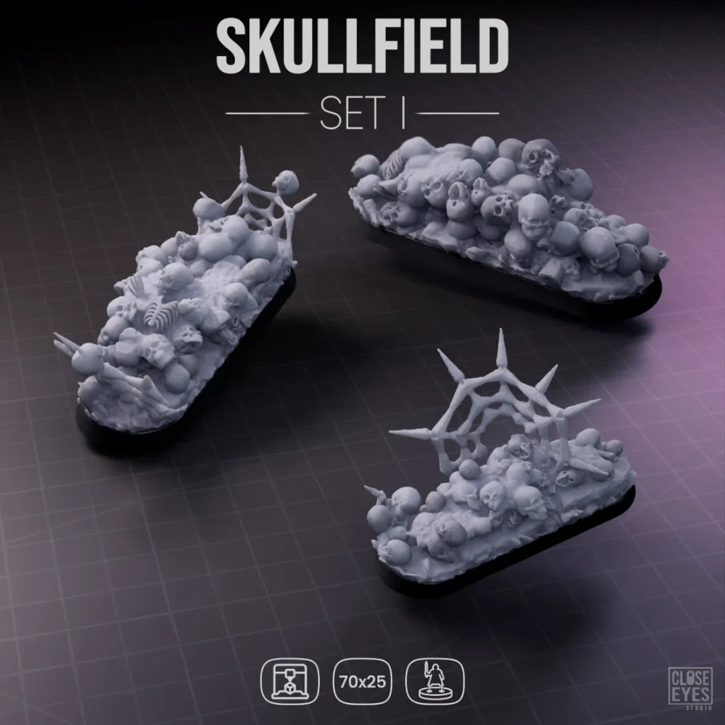 Ossuary Skullfield Elongated 70x25mm Set I