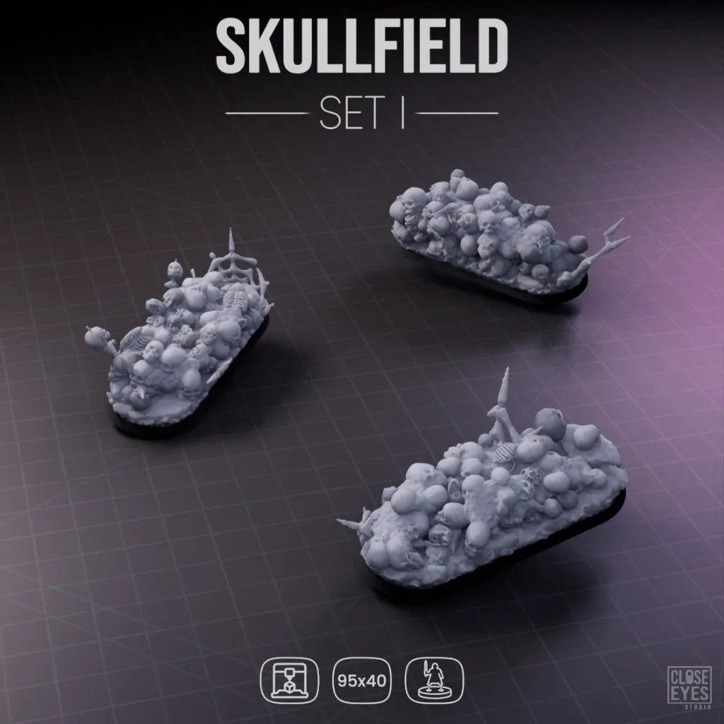 Ossuary Skullfield Elongated 95x40mm Set I