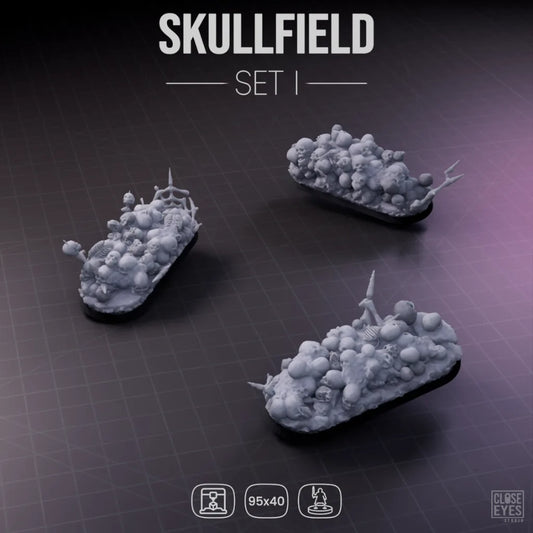 Ossuary Skullfield Elongated 95x40mm Set I