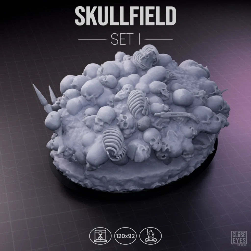 Ossuary Skullfield Oval 120x92mm Set I