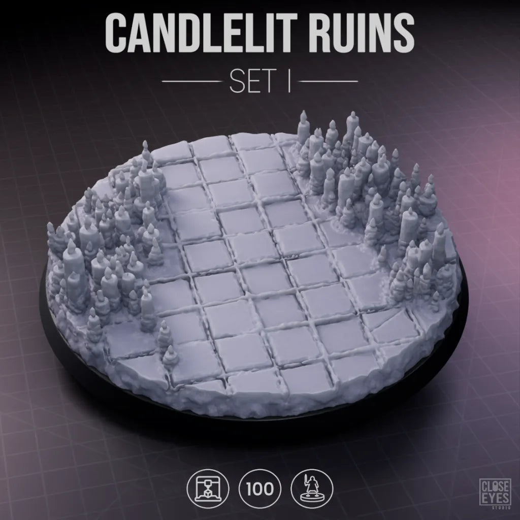 Sacred Stone Candlelit Sanctum Round 100mm Set I