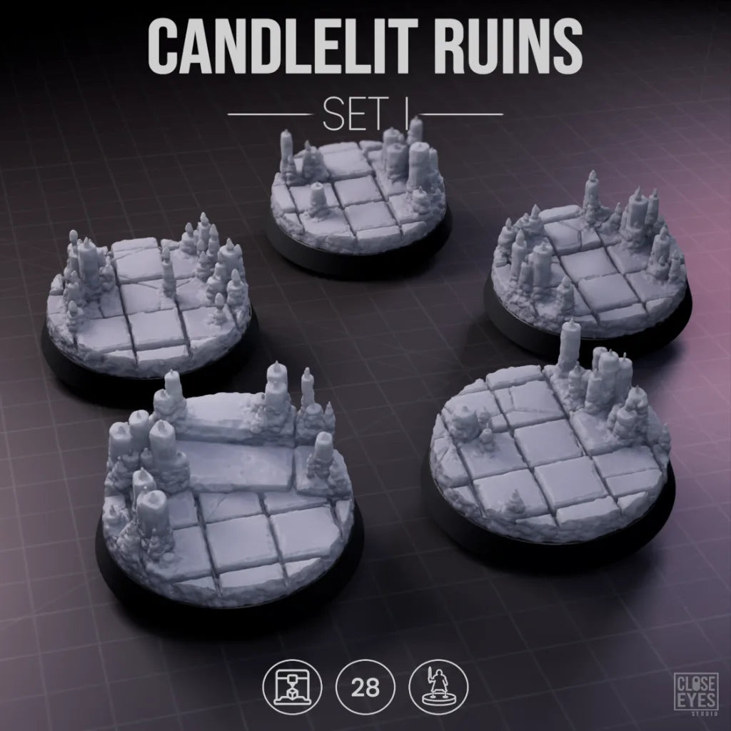 Sacred Stone Candlelit Sanctum Round 28mm Set I