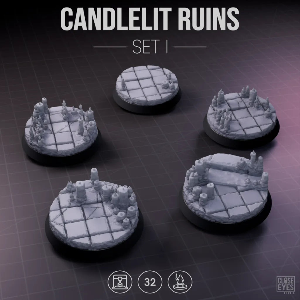 Sacred Stone Candlelit Sanctum Round 32mm Set I